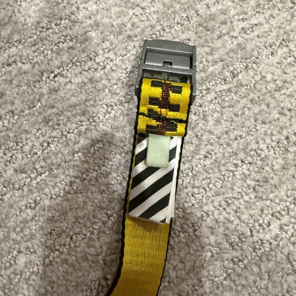 Off-White Mini Industrial Belt SS19 Yellow Black Adjustable main image 7